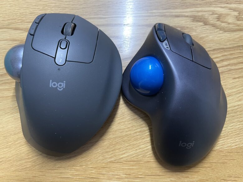 MX Ergoワイヤレスマウスの大きさ比較
